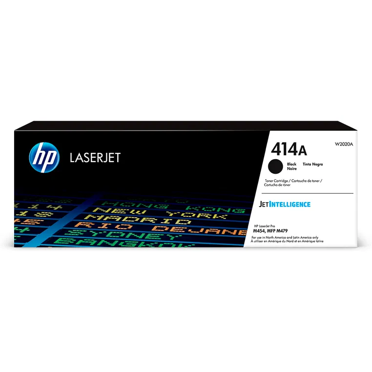 Tóner HP 414A, W2020A, Negro